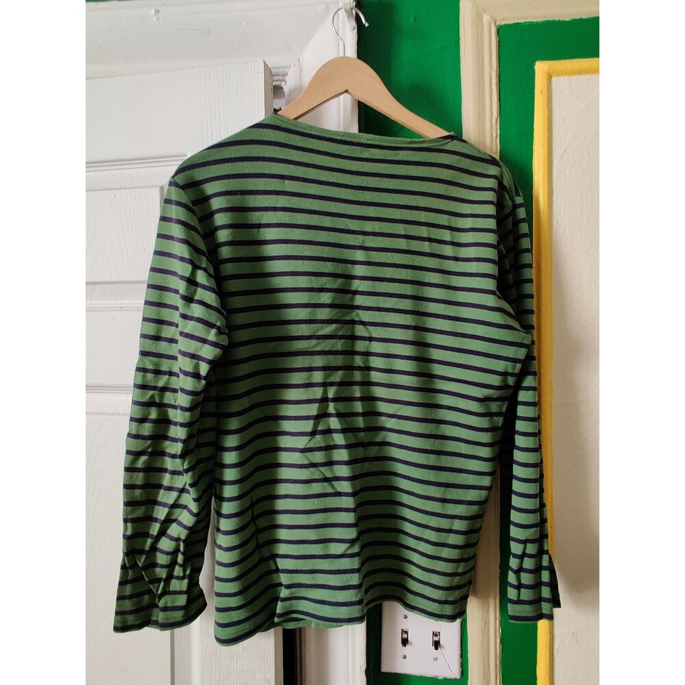 Armor Lux men M Breton sweater green with navy stripes